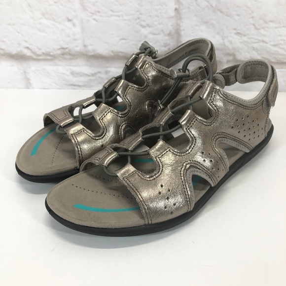 ecco sandals womens silver